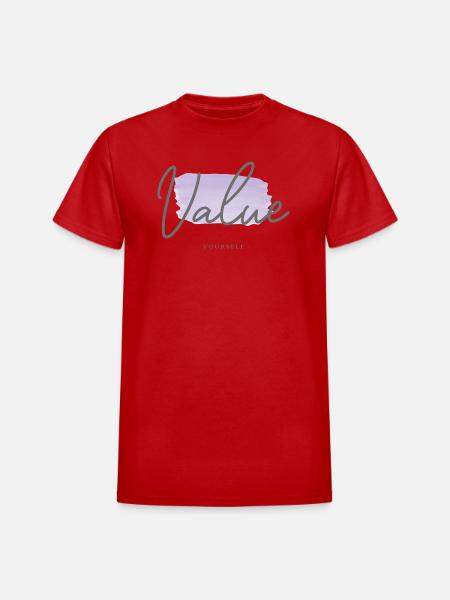 Value Yourself - Heavyweight Unisex T-Shirt by Gildan - red