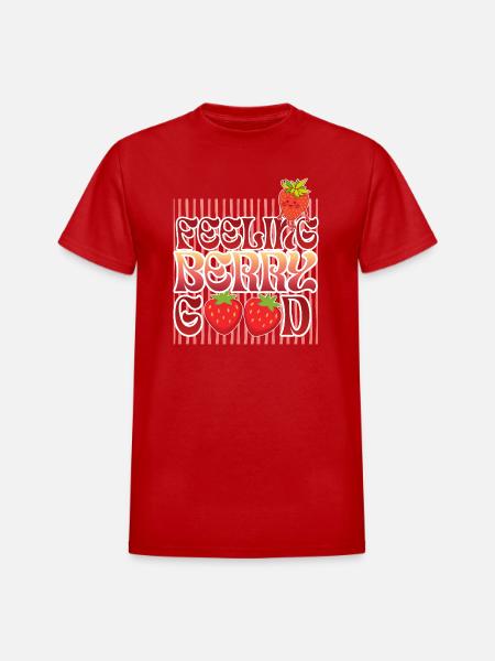 Feeling Berry Good - Heavyweight Unisex T-Shirt by Gildan - red
