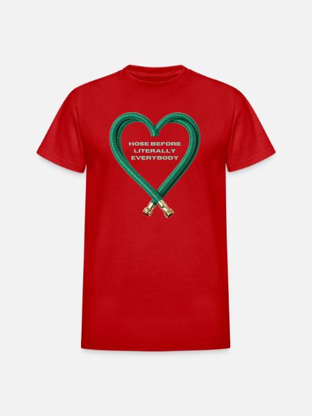 Hose Heart Humor - Heavyweight Unisex T-Shirt by Gildan - red