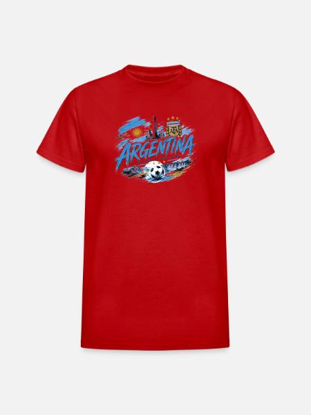 Sky Blue Glory - Heavyweight Unisex T-Shirt by Gildan - red