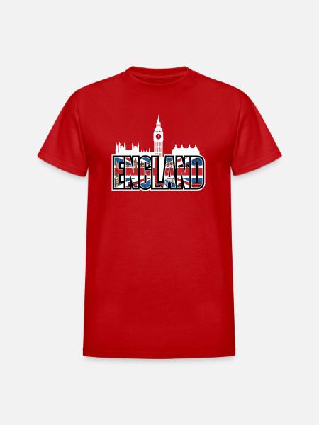 England - Heavyweight Unisex T-Shirt by Gildan - red