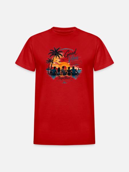 Togetherness - Heavyweight Unisex T-Shirt by Gildan - red