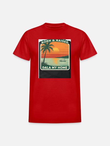 Born & Raised Dala My Home - Heavyweight Unisex T-Shirt by Gildan - red
