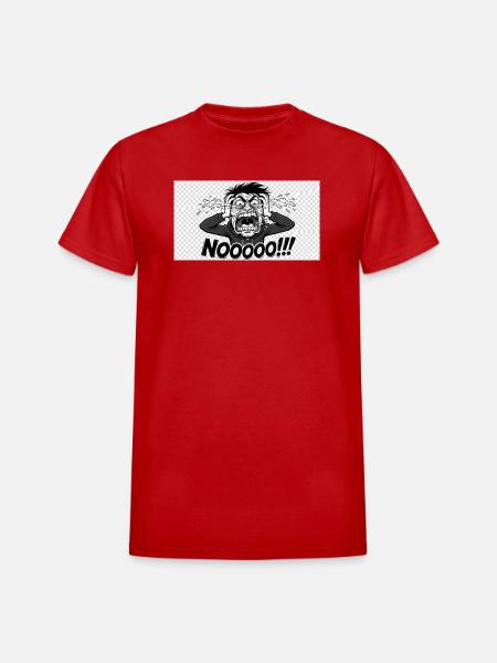 Noooo Scream Comic Style - Heavyweight Unisex T-Shirt by Gildan - red
