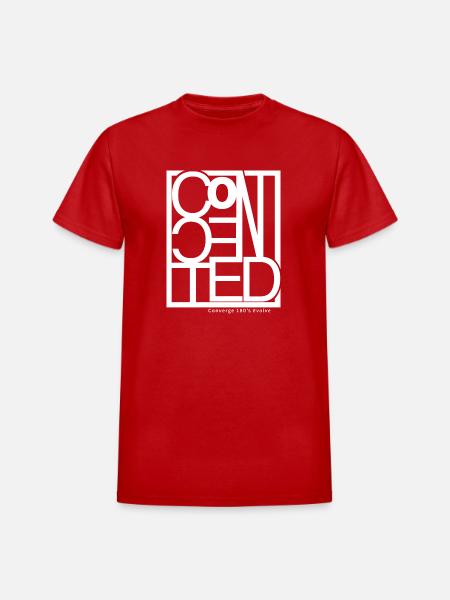 Connected - Heavyweight Unisex T-Shirt by Gildan - red