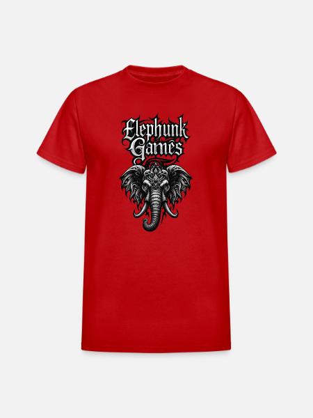 Elephant Games Logo - Heavyweight Unisex T-Shirt by Gildan - red