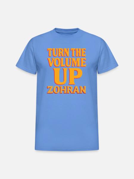 Turn the Volume Up Shirt - Heavyweight Unisex T-Shirt by Gildan - carolina blue