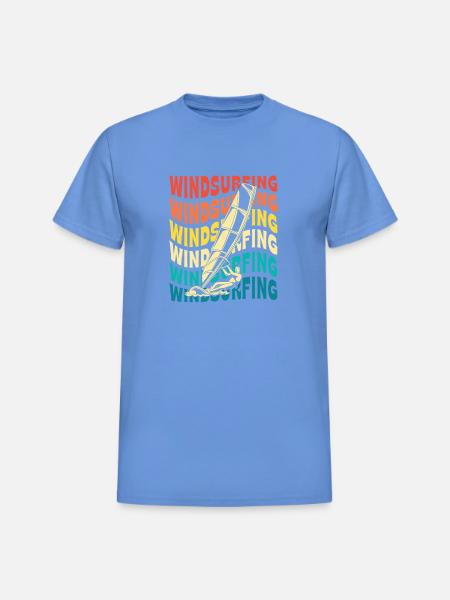 Windsurf Water Sports Windsurfing - Heavyweight Unisex T-Shirt by Gildan - carolina blue
