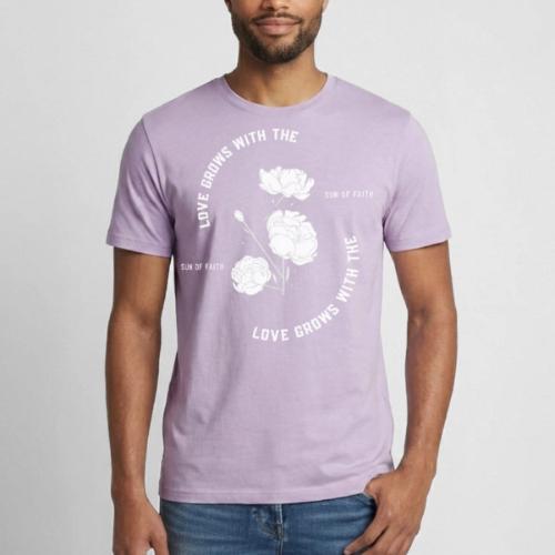 Love Grows With The Sun Of Faith - Heavyweight Unisex T-Shirt by Gildan