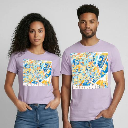 Elizabeth Block Map - Heavyweight Unisex T-Shirt by Gildan