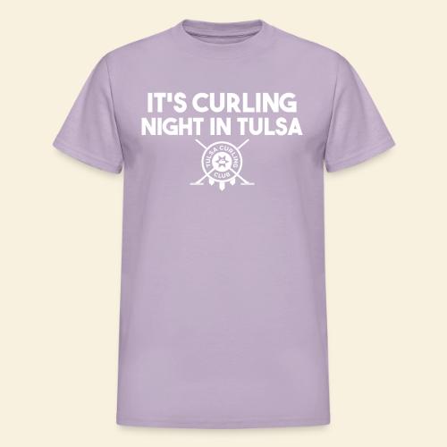 It's Curling Night In Tulsa - Heavyweight Unisex T-Shirt by Gildan