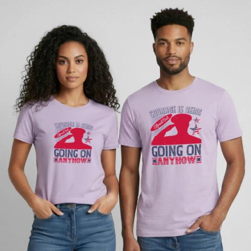 Courage is being afraid but going on anyhow - Heavyweight Unisex T-Shirt by Gildan