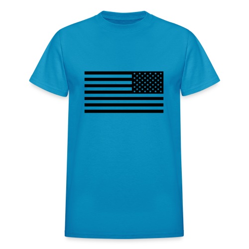 Reverse American Flag Black - Gildan Ultra Cotton Adult T-Shirt