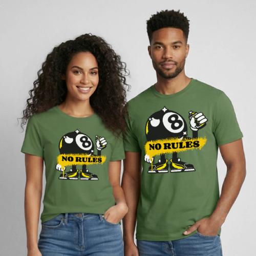 No Rules 8 Ball - Heavyweight Unisex T-Shirt by Gildan