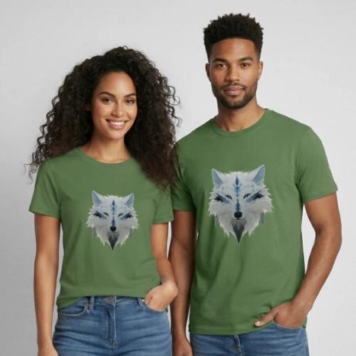 Ivory Grace Wolf - Heavyweight Unisex T-Shirt by Gildan