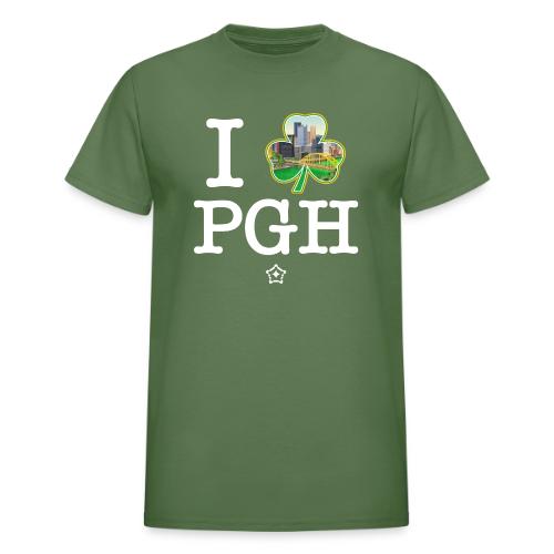 I 'Shamrock' PGH (Green) - Heavyweight Unisex T-Shirt by Gildan