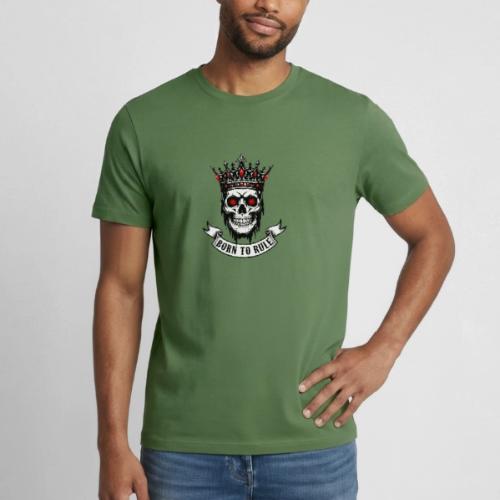 Born to Rule Skull King - Heavyweight Unisex T-Shirt by Gildan