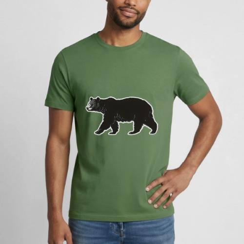 Midnight Black Bear - Heavyweight Unisex T-Shirt by Gildan