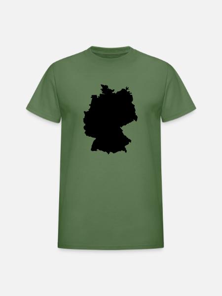 germany - Heavyweight Unisex T-Shirt by Gildan - military green