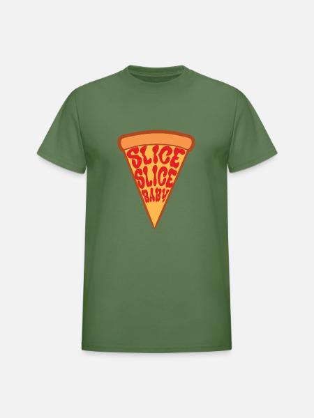 Slice Slice Baby - Heavyweight Unisex T-Shirt by Gildan - military green