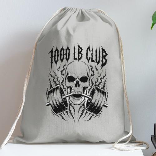 1000 LB Club Skull Barbell Powerlif - Cotton Drawstring Bag
