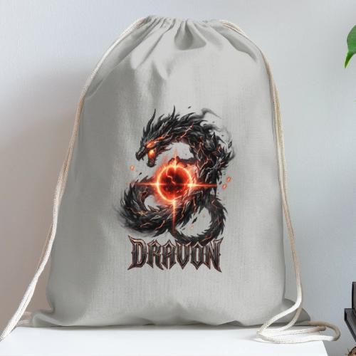 Dravon Fire Dragon Dark Fantasy Graphic T-Shirt - Cotton Drawstring Bag