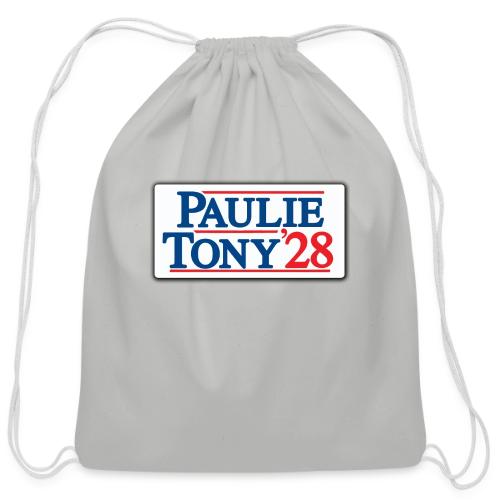 Paulie and Tony for Co-President 2028 - Cotton Drawstring Bag