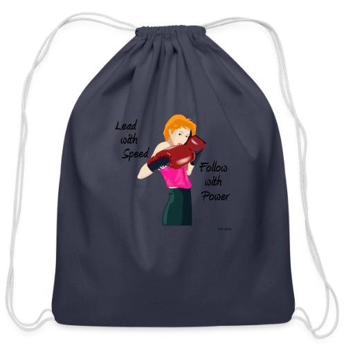 lead with speed 001 tufchick - Cotton Drawstring Bag