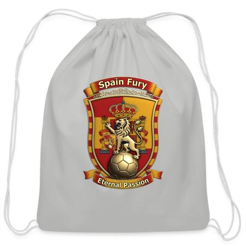 Spain Lion Fury T-Shirt, Spanish Crest Gift - Cotton Drawstring Bag