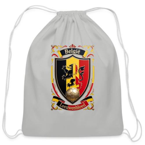 Belgium Lion Crest T-Shirt, Belgian Flag Gift - Cotton Drawstring Bag