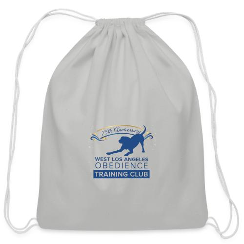 75th Transparent Background - Cotton Drawstring Bag