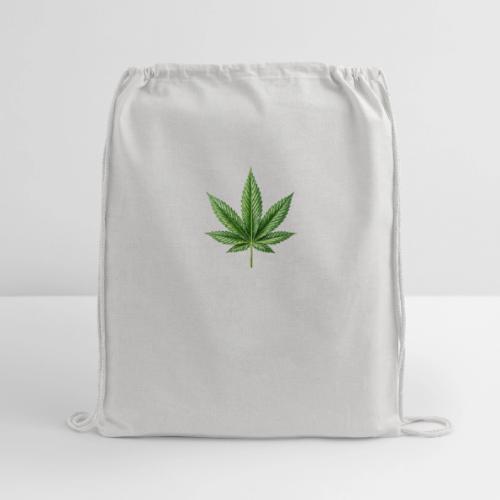 Cannabis Leaf - Cotton Drawstring Bag