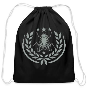 stars laurel wreath house - Cotton Drawstring Bag - black - Front