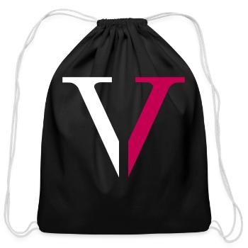 Low5ive "V" - Cotton Drawstring Bag - black - Front