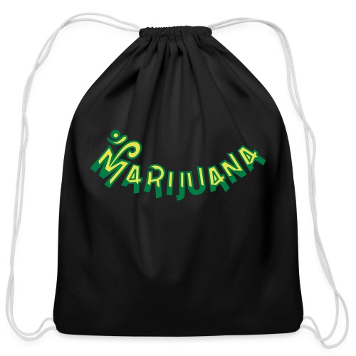 Om Marijuana - Cotton Drawstring Bag