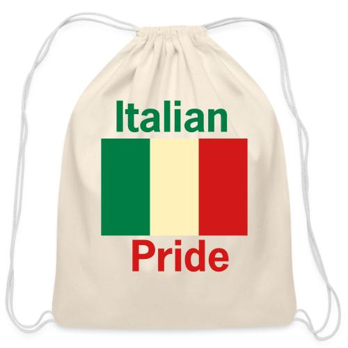 Italian Pride Flag - Cotton Drawstring Bag