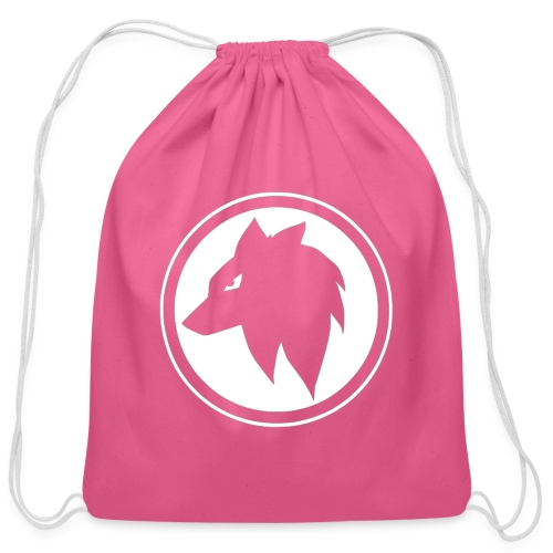 Mangawolf im Kreis - Cotton Drawstring Bag