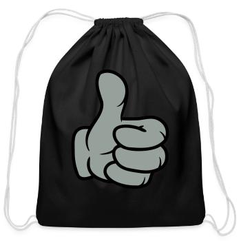Comic bubble tea design - Cotton Drawstring Bag - black - Front