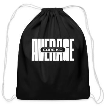 Average Core Kid - Cotton Drawstring Bag - black - Front