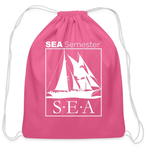 SEA_logo_WHITE_eps - Cotton Drawstring Bag