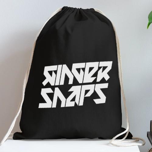 Ginger Snap5 logo (two lines white) - Cotton Drawstring Bag