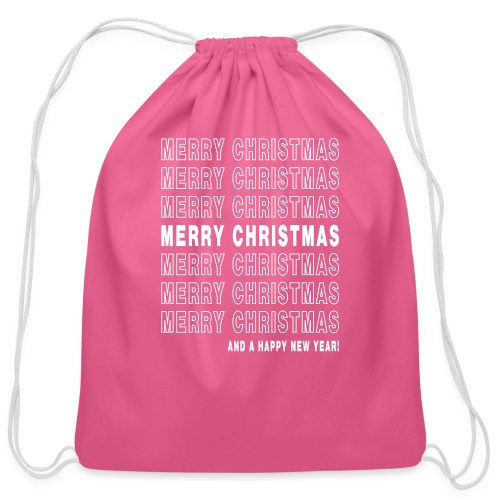 Merry Christmas Thank You - Cotton Drawstring Bag