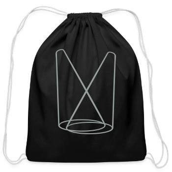 lamp stage 2 spotlight - Cotton Drawstring Bag - black - Front