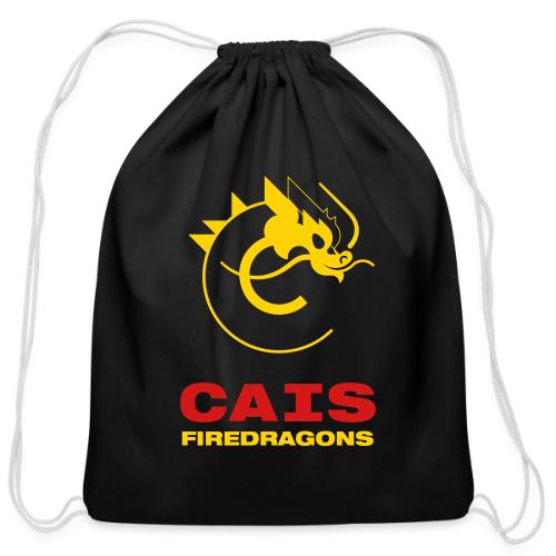 CAIS Firedragons (on Black) - Cotton Drawstring Bag