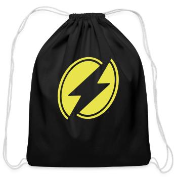 Flash Coffee - Cotton Drawstring Bag - black - Front