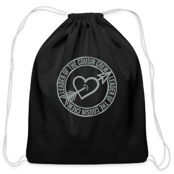 Leader Cousin Crew Team - Cotton Drawstring Bag - black - Front