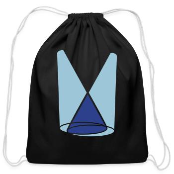 2 spotlight light cone - Cotton Drawstring Bag - black - Front