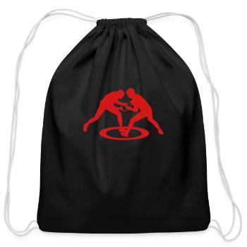 Wrestling, freestyle wrestling - Cotton Drawstring Bag - black - Front