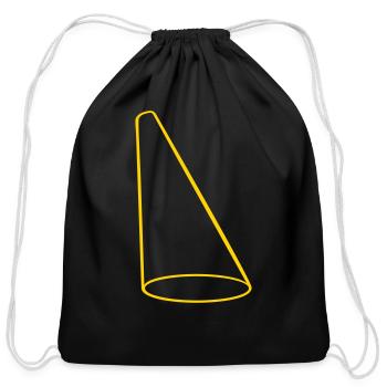 spotlight light cone stage - Cotton Drawstring Bag - black - Front