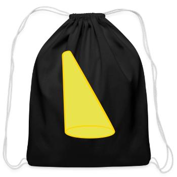light cone spotlight stage - Cotton Drawstring Bag - black - Front